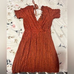 Beautiful Rust Color Dress